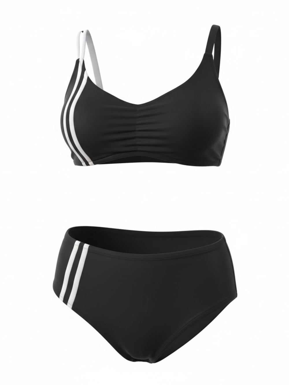 BMJL Black & White Sporty Bikini Set Size Medium Brand New